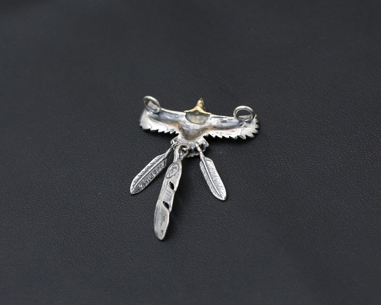 S925 Thai Silver Feather Creative Eagle Pendant